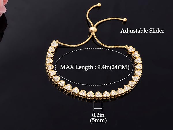Amazon.com: JSGEMSLEE 14K Gold Plated Cubic Zirconia Tennis