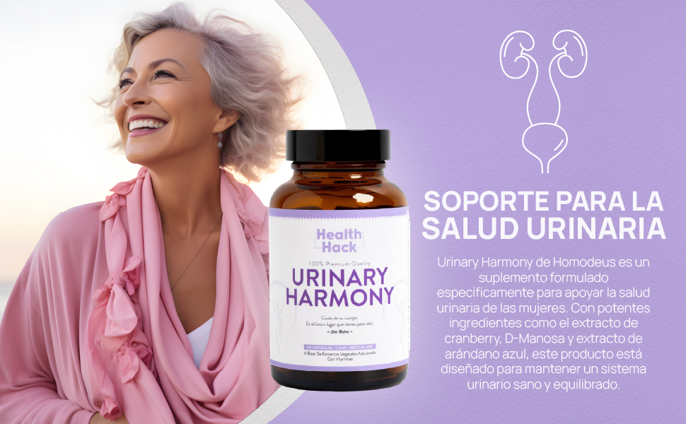 Urinary Harmony con Cranberry | Suplemento Apoyo de la Salud Urinaria