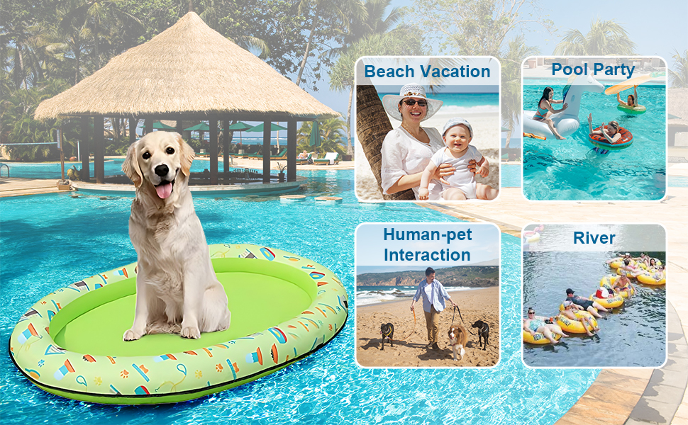Dog Floats for Pool Inflatable Dog Pool Float Pet Raft