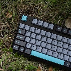 キーボード BOXXX KEYCAP THINK_Choices GY Amazon.com: mintcaps Black Grey Blue Keycaps Set 173 Keys