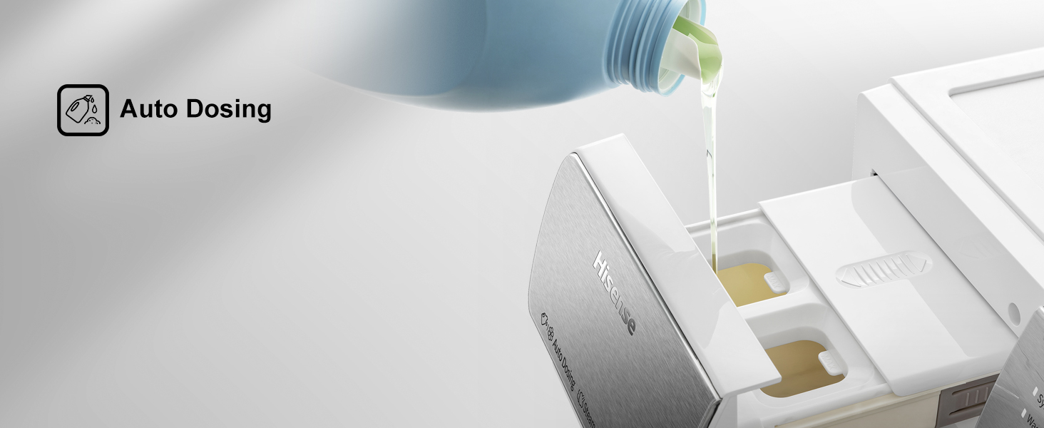 Automatically select the perfect dose based on laundry load, saving detergent, water, and energy.