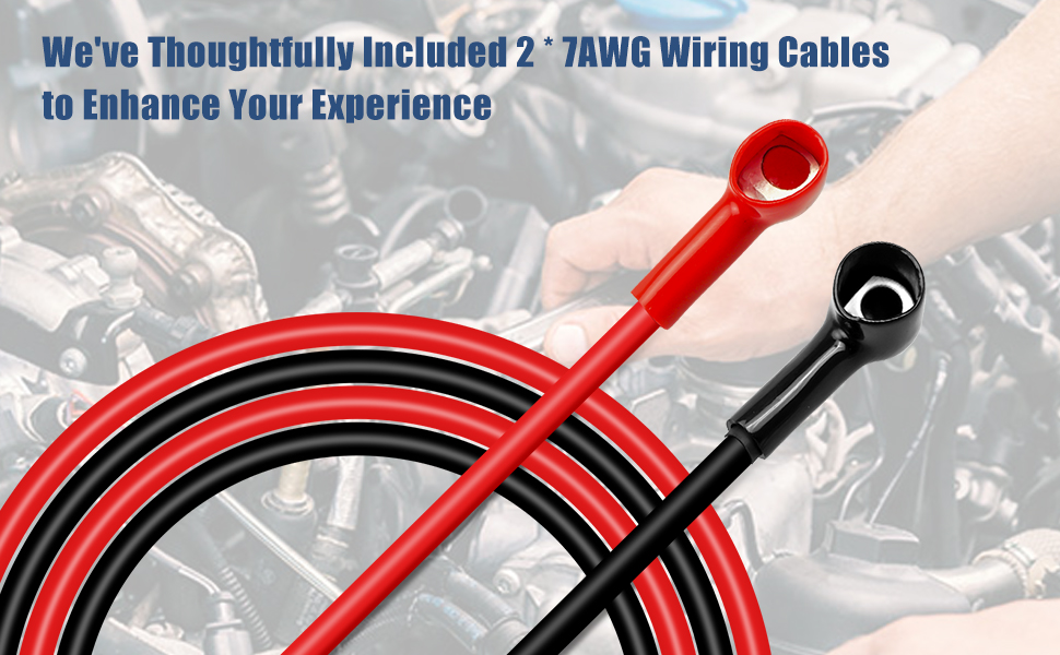 Remote Battery Terminals with Mounting Bracket and Cables