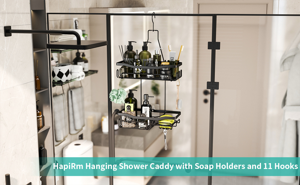 HapiRm Hanging Shower Caddy, Stainless Steel Shower Caddy No Drilling