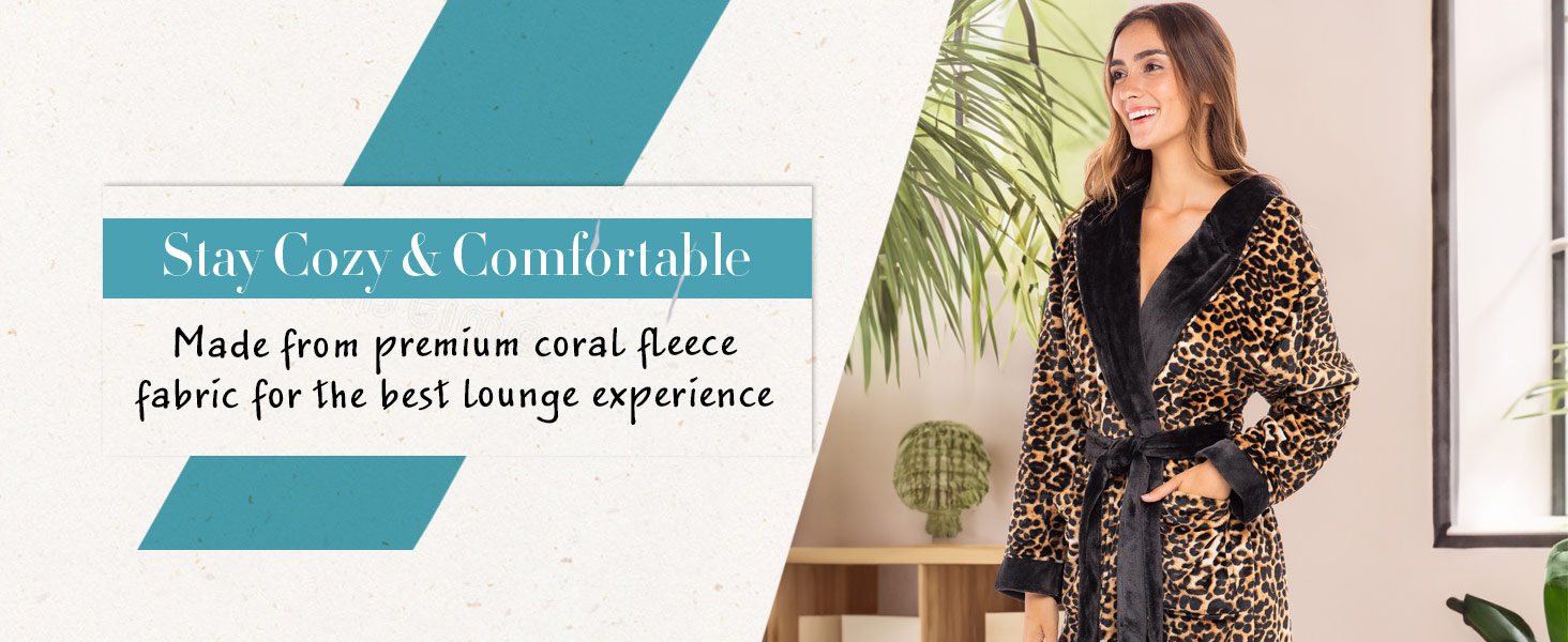 Alexander Del Rossa Women's Robes, Long Plush Bathrobes, Womens Robe