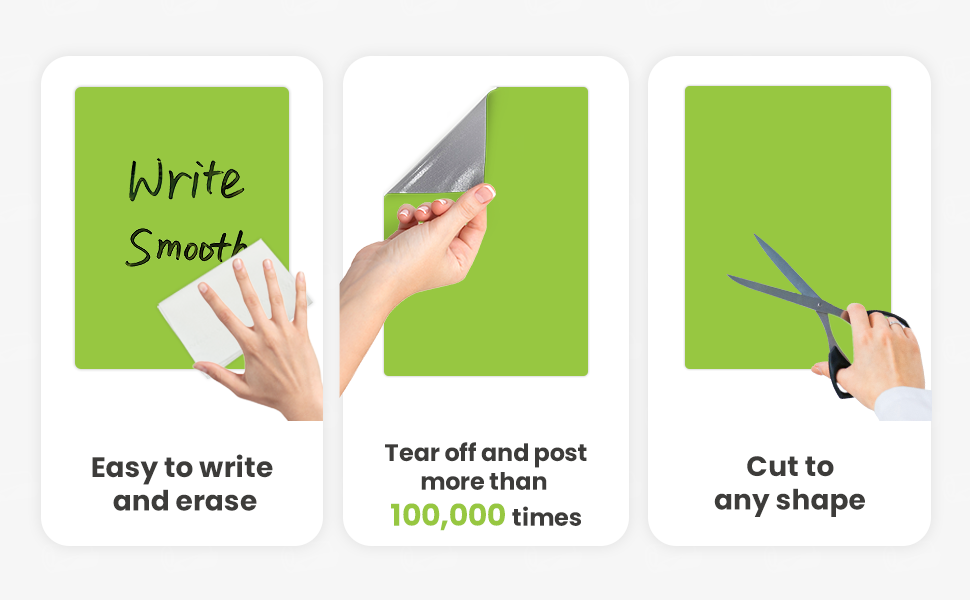 Dry Erase Board StickerWhiteboard Stickers8.3''x11.7'' Washable+Removable Dry