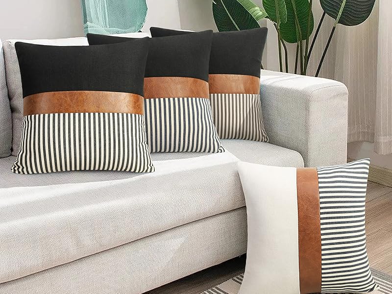 Amazon.com: cygnus Set of 2 Farmhouse Decor Stripe Patchwork