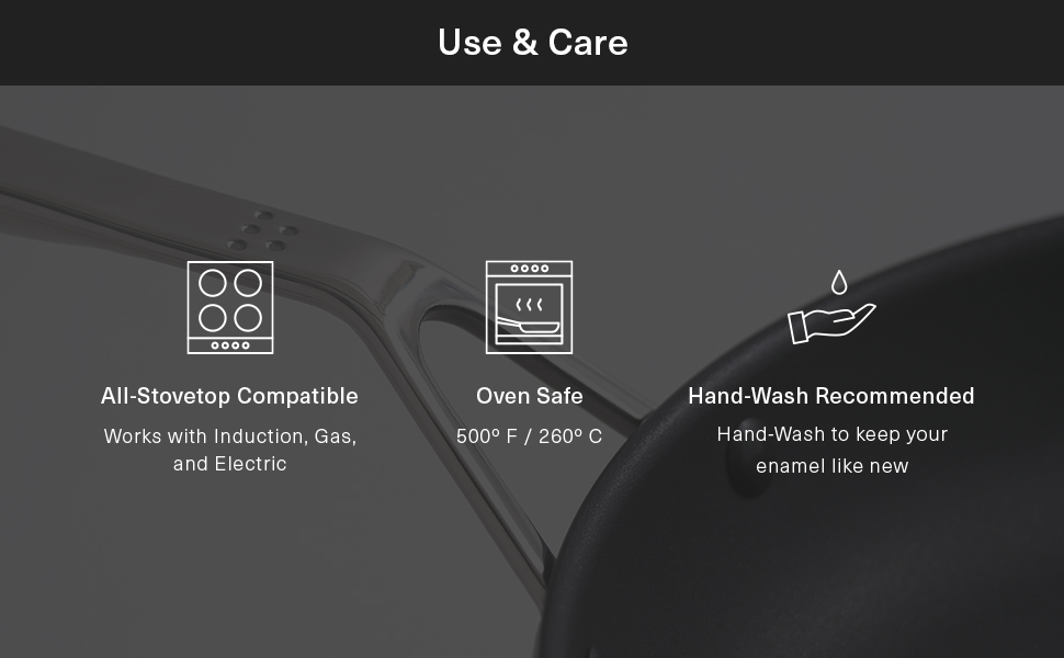 Misen Enameled Cast Iron Braiser Pan Cast Iron Pot with