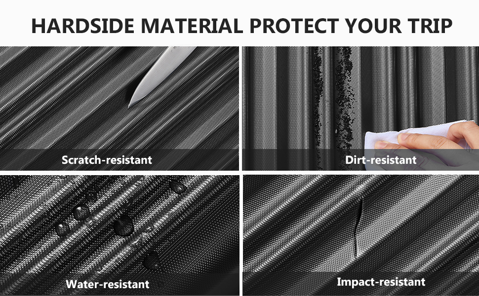 GGEROU Hardside Luggage with Spinner Wheels,Hard Shell Luggage Set of 3