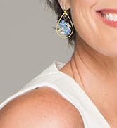 Sereney Forget Me Not Pressed Flowers Earrings, Sterling Silver Earrings as Sympathy Gifts for Lo...