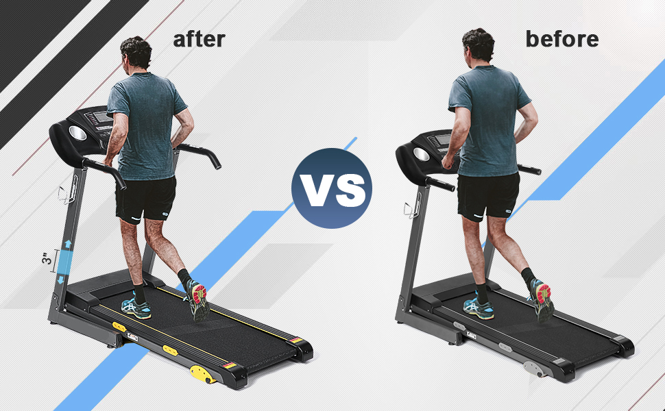 Treadmill with 3Level Manual Incline for Home Use 17
