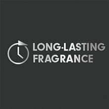 A clock drawn with a stylized arrow as its circumference next to a title that reads: Long-lasting