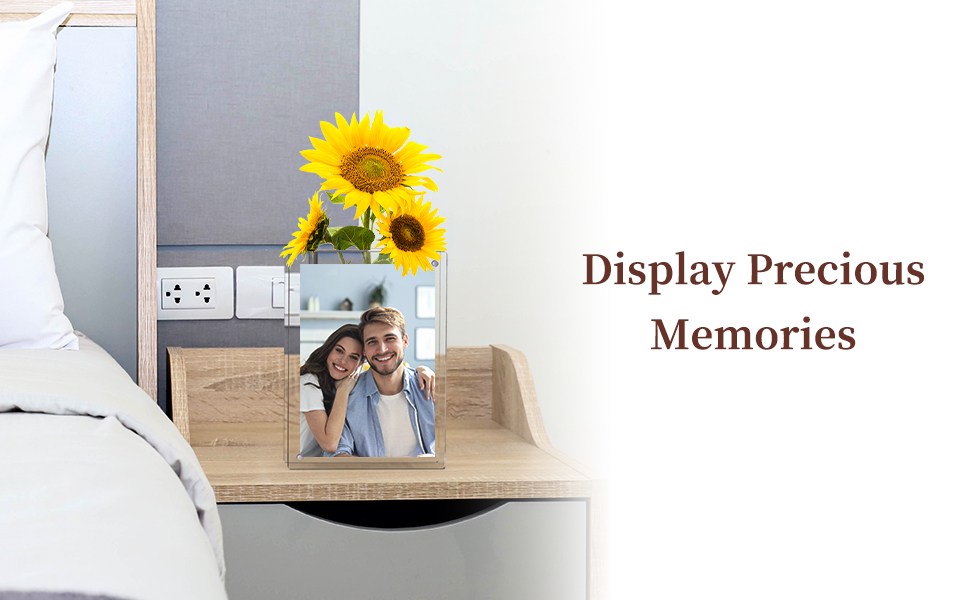 5x7 magnetic picture frame with flower vase, a unique home decor piece combining photo display and floral beauty