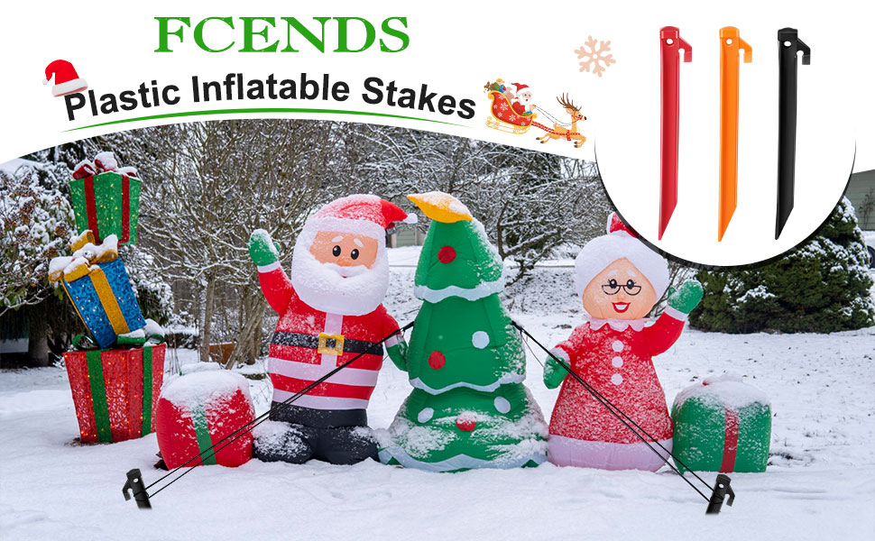 16 Pieces Plastic Inflatable Stakes, 8.7 Inch Inflatable