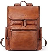 BOSTANTEN Leather Backpack for Men 15.6 inch Laptop Backpack Vintage Travel Office Bag Large Capa...