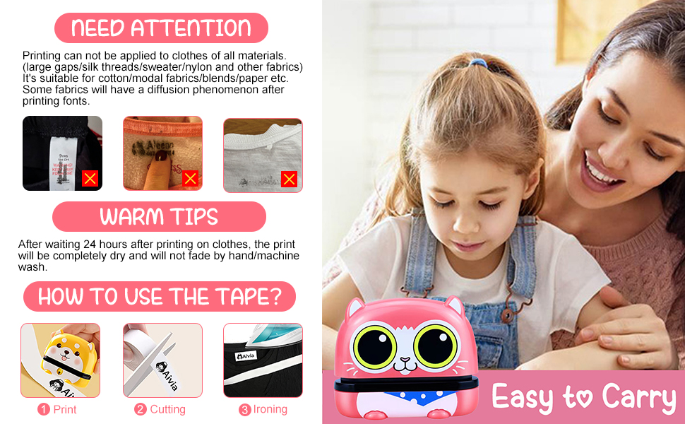 Name Stamp for Clothes Kids, Name