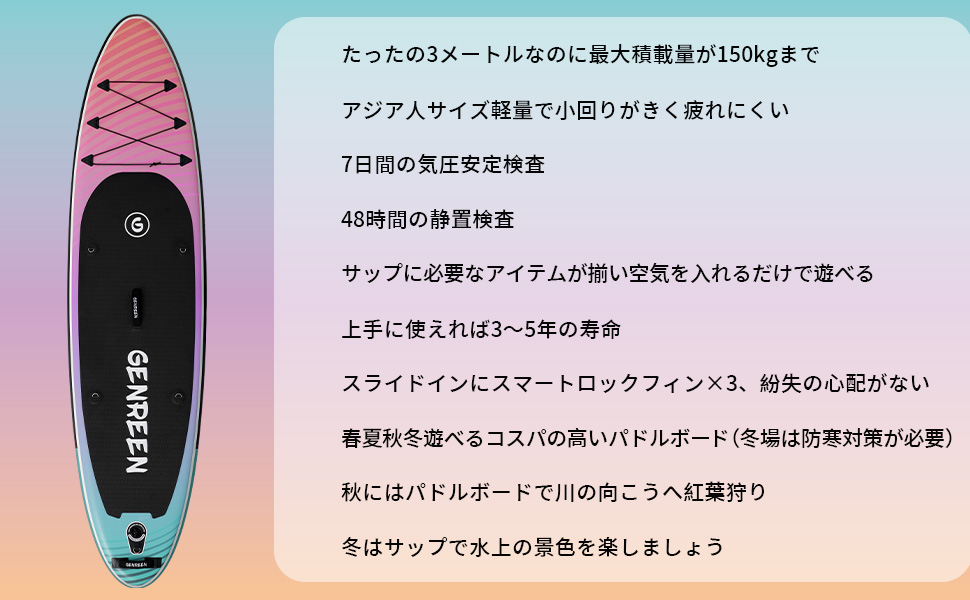 Amazon.co.jp: GENREEN スタンドアップパドルボード SUP パドル