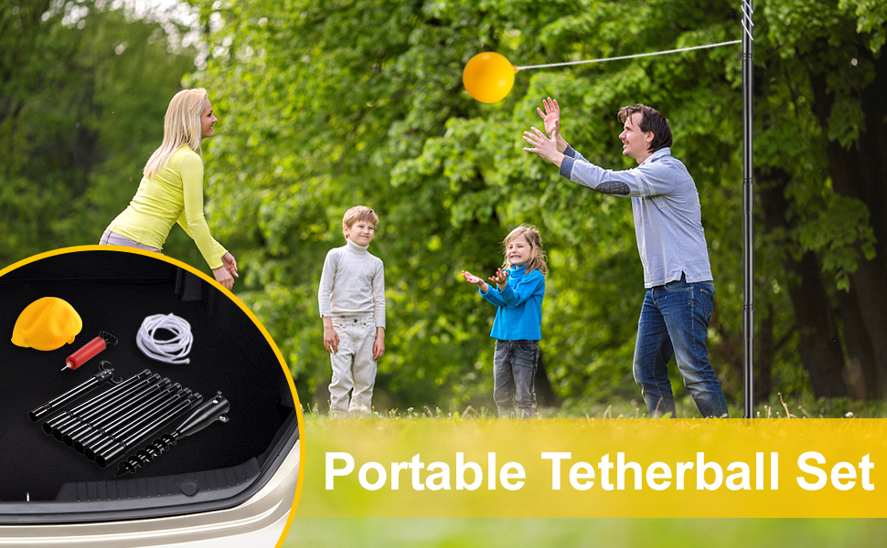 Tetherball Set with Base Heavy Duty Tetherball Set Ball