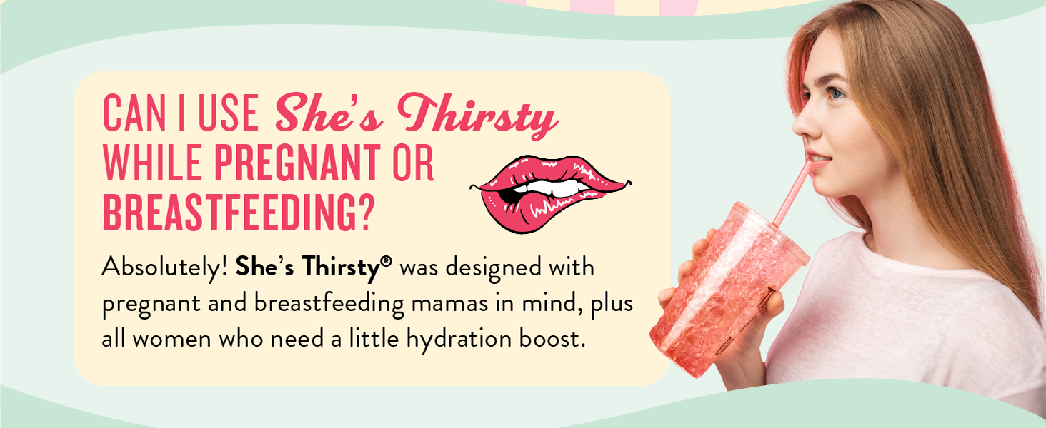 Woman drinking our refreshing mocktail, watermelon flavored, designed for mamas in mind