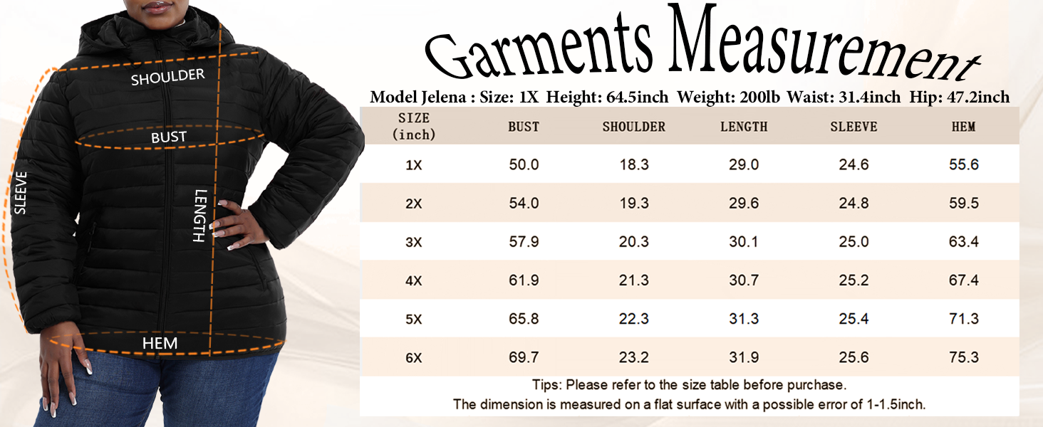 plus size women puffer jacket 