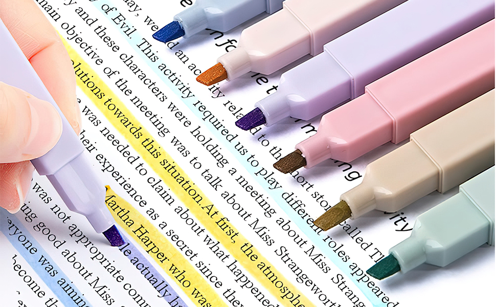MAIHUO 6Pcs Bible Highlighters,No Bleed Bible Highlighters,Pastel