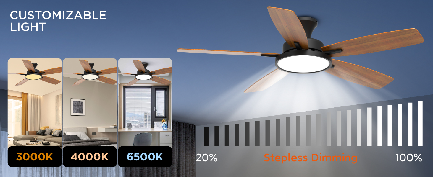 low profile flush mount ceiling fan