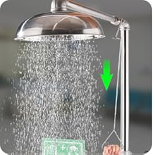 First AID Emergency Eye Flush Shower Stainless Steel Clean Shower System Eye and Face Wash Station