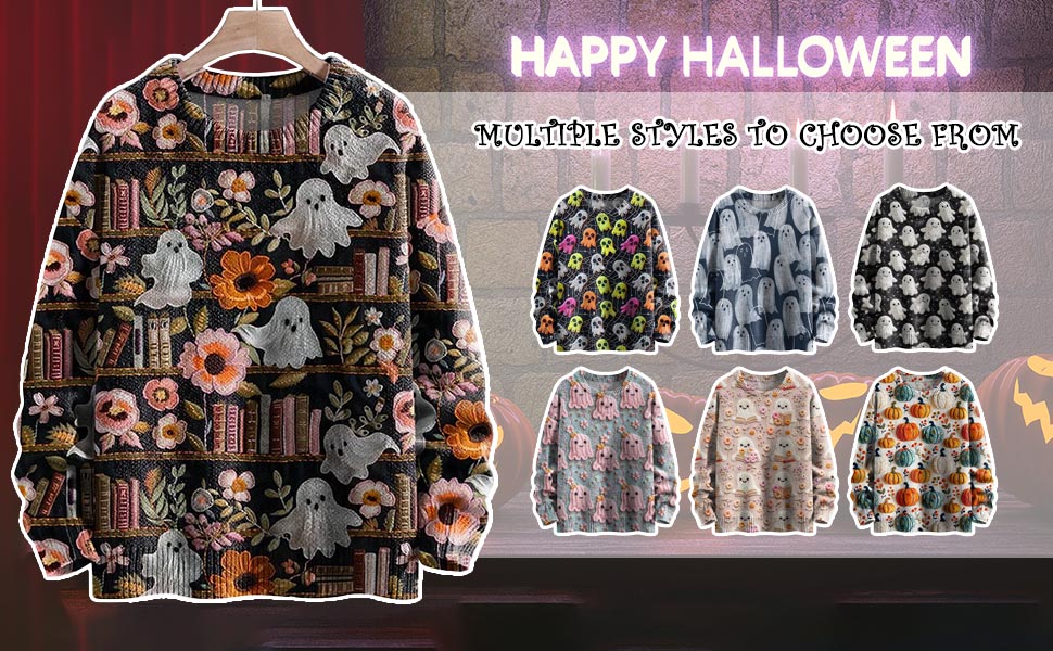 womens cute ghost sweatshirts