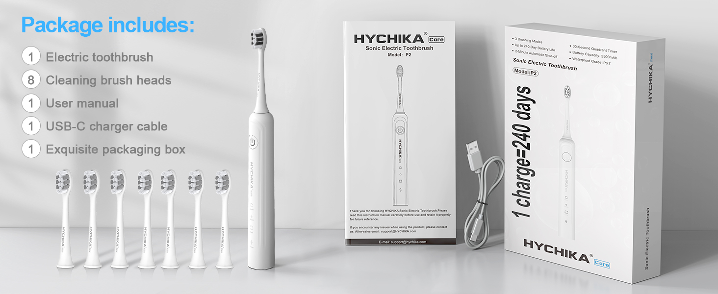 travel electric toothbrush with  replacements brush heads
