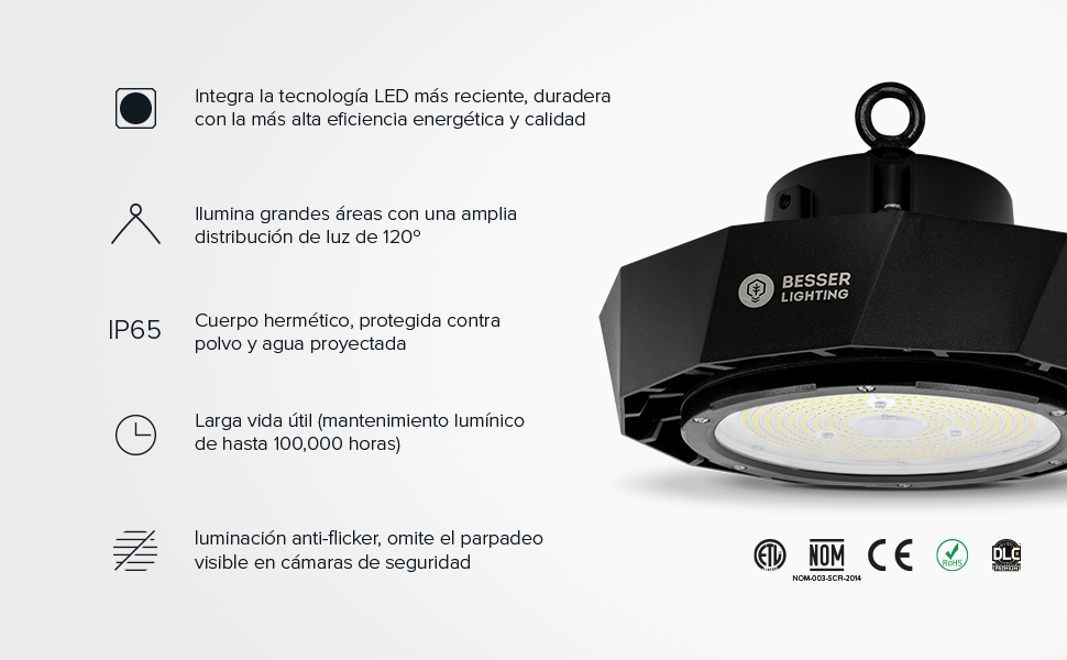 BESSER LIGHTING Luminaria LED Venus V3 de Alto Montaje [High Bay] de