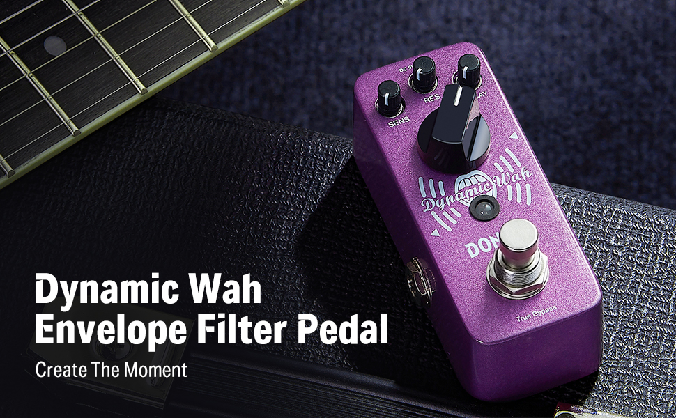 Donner Mini Auto Wah Pedal Dynamic Wah Guitar Effect Pedal Envelope
