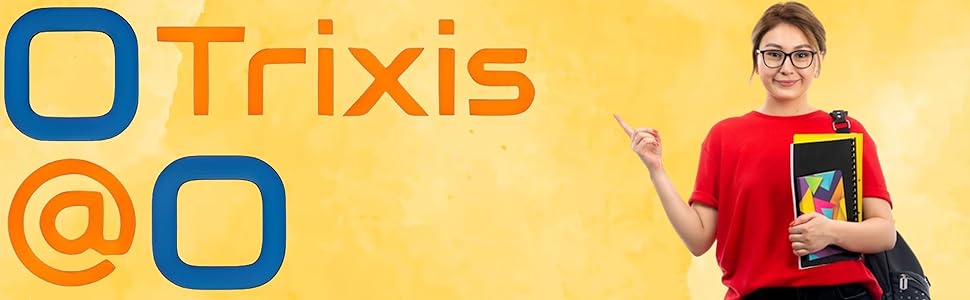 Trixis Zaire Logo with Red top Girl student model