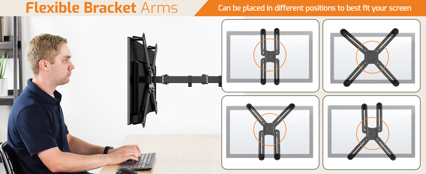 HOSS® Vesa Mount Adapter Stand - Mounting Kit for Non-VESA Monitors,Support 13 to 27 Inch LCD LED Screens, VESA 75 X 75 and 100 X 100 Compatible (Black)