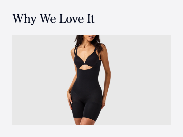 SPANX Power Open-Bust Mid-Thigh Bodysuit - Level 2