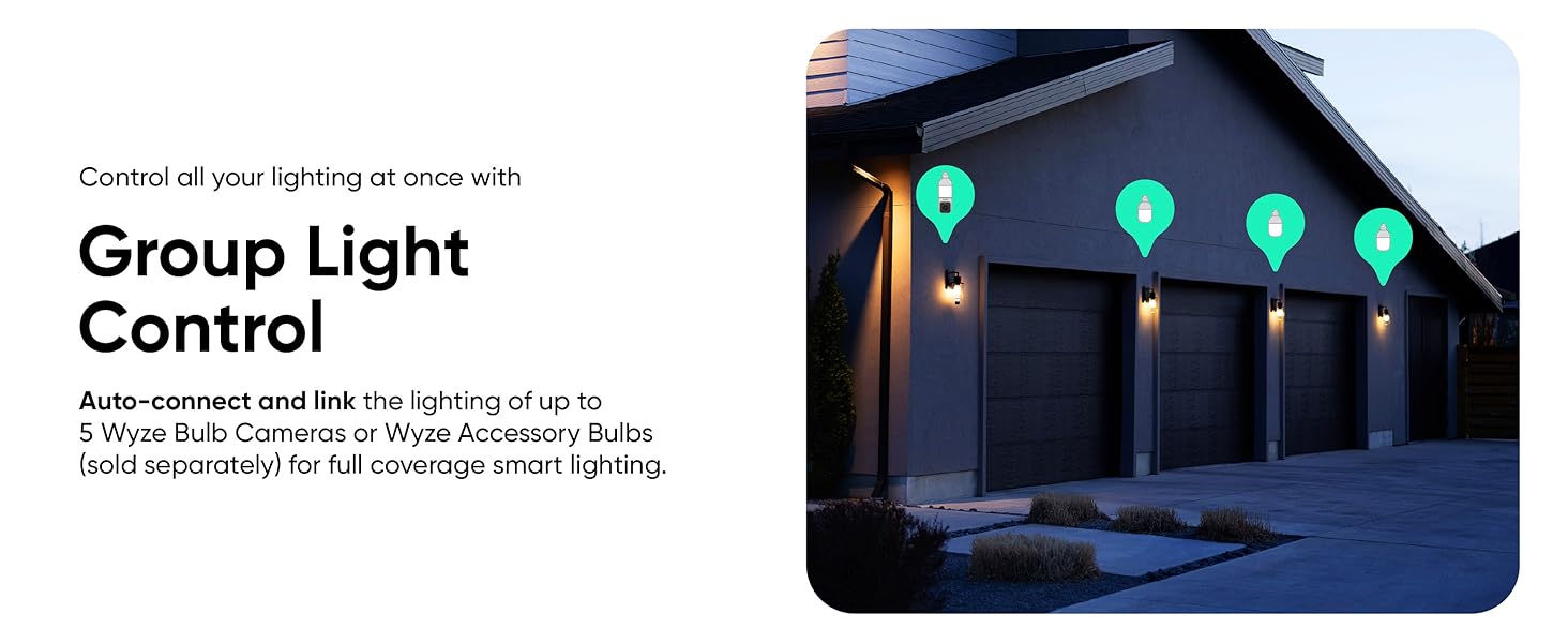 Contrôle groupé Wyze Bulb Cam