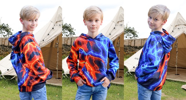 Lightning Print Hoodie