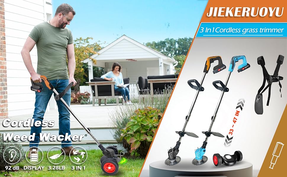 Cordless Weed Wacker Battery Powered Electric Weed Eater
