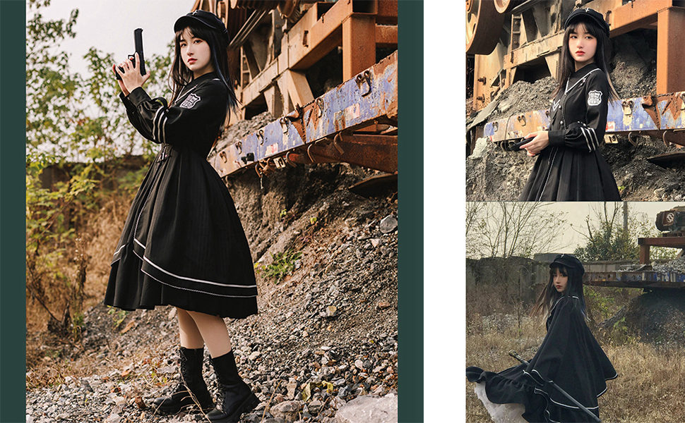 Amazon.co.jp: [トクとユウ] ゴスロリ 衣装 ワンピース 制服