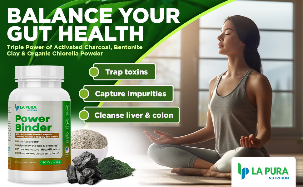 LaPura Power Binder Blend Detox & Cleanse with Activated Charcoal, Organic