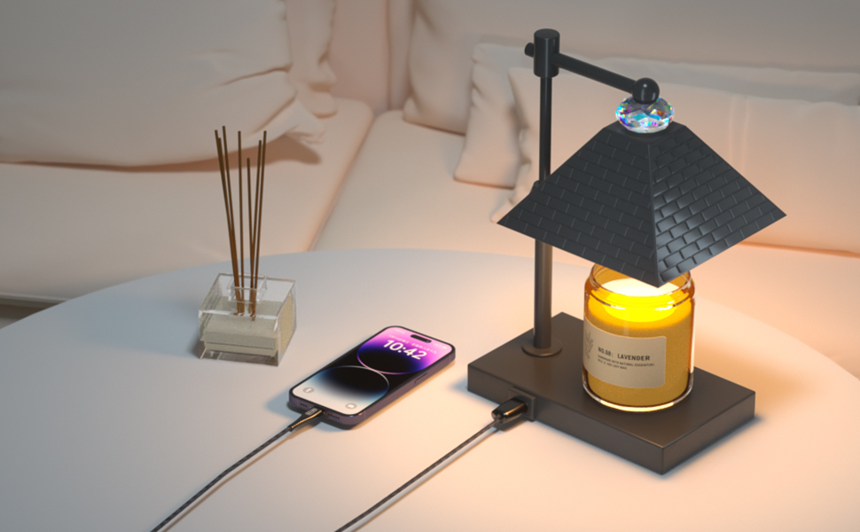 XPMOBQ Candle Warmer Lamp Black Electric Candle Lamp