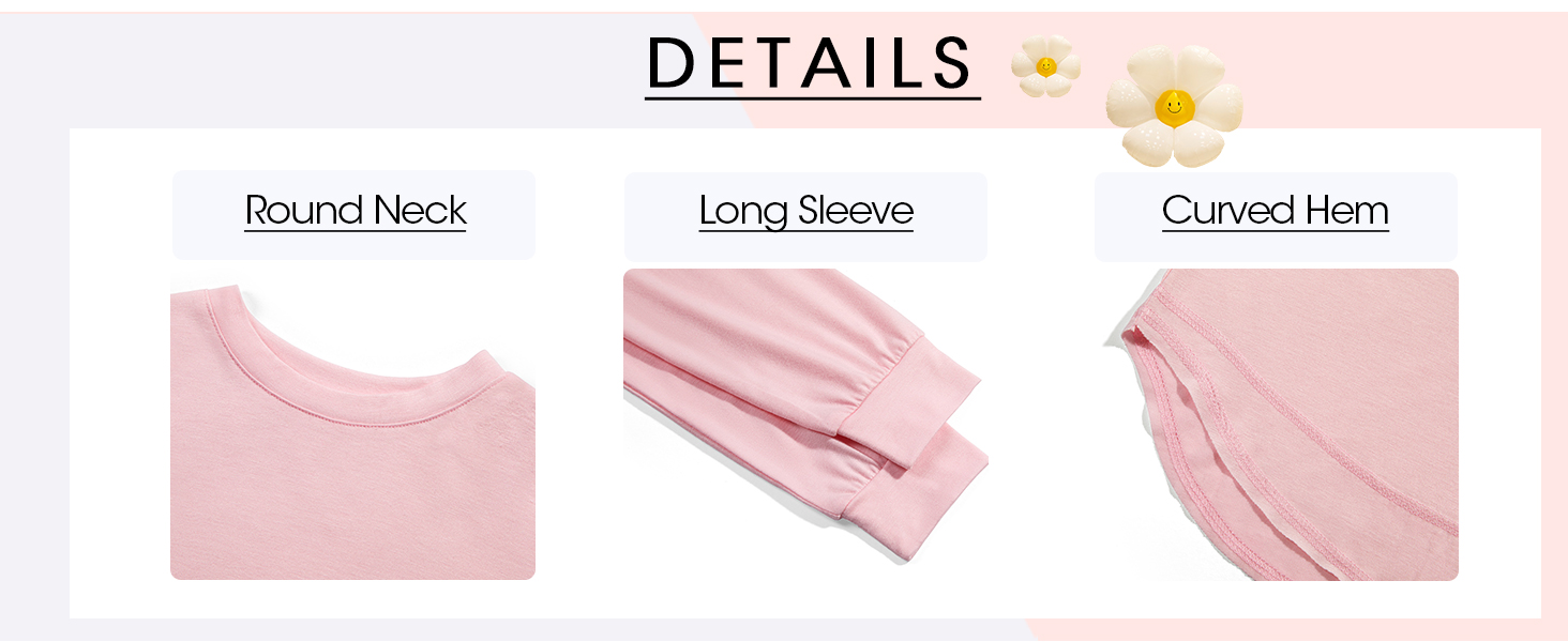 Girls Long Sleeve Round Neck Shirts Kids Cute Basic Tee Fall Tops Outfits Clothes 2024