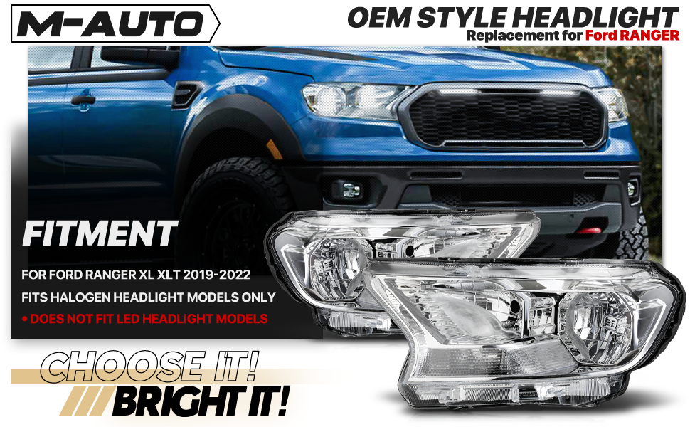 MAUTO Factory Style Headlight Assembly Compatible with