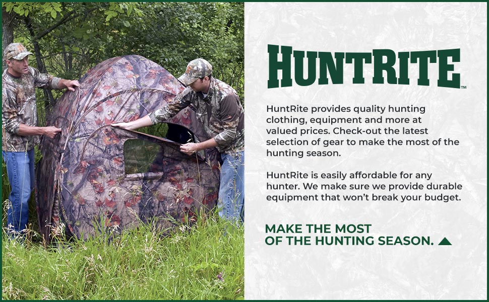 HuntRite Deluxe 4-panel Spring Steel Hunting Blind Brand Story