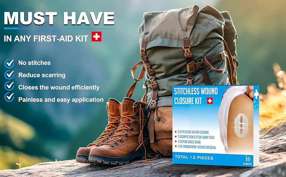 Waterproof First Aid Kit,Emergency Wound Closure Strips, dermabond surgical skin glue,adhasive band