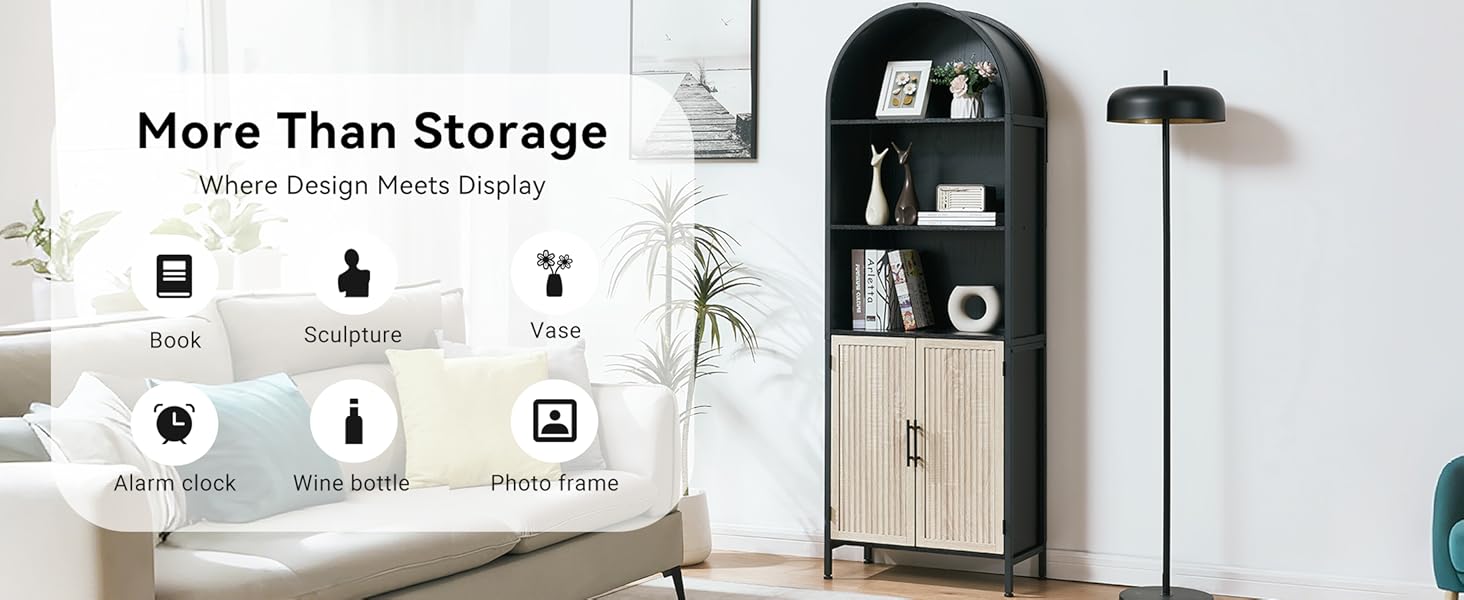 Arched Bookcase Book Shelf