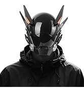 Punk mask for Men, Futuristic Wing Helmet, Sci-Fi Mask, Cool Cosplay Helmet for Festivals & Parties