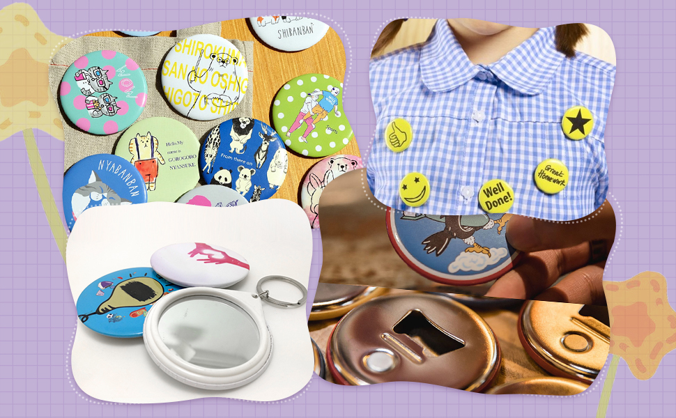 NantFun Button Maker Machine Multiple Sizes, Pin Maker