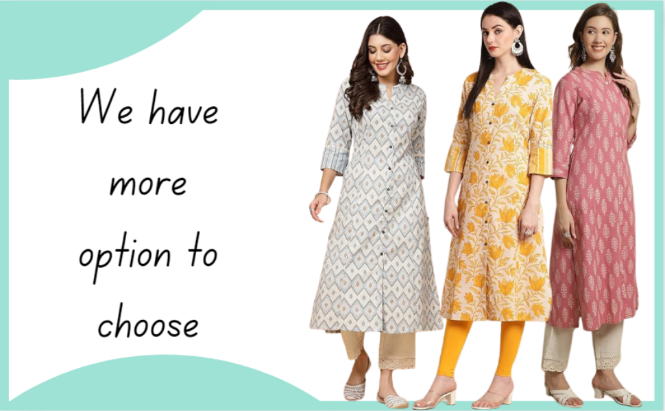SPN-BFCC  Women Cotton Floral Print A-Line Kurta for Women