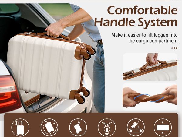 luggage set with double handles