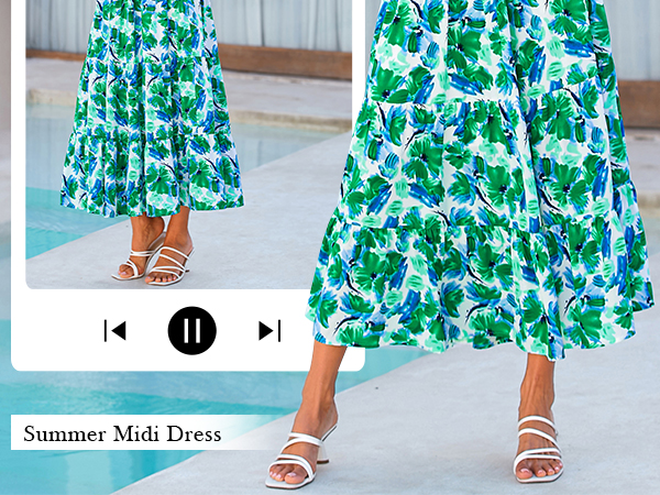 ワンピース Garden Party Ruffled Midi Dress Garden Party Ruffled Midi Dress