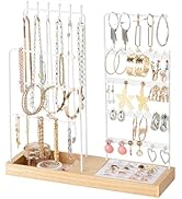 LAMU Jewelry Holder Organizer,Multi Functional Jewelry Storage Stand Rack for Women,Large Capacit...